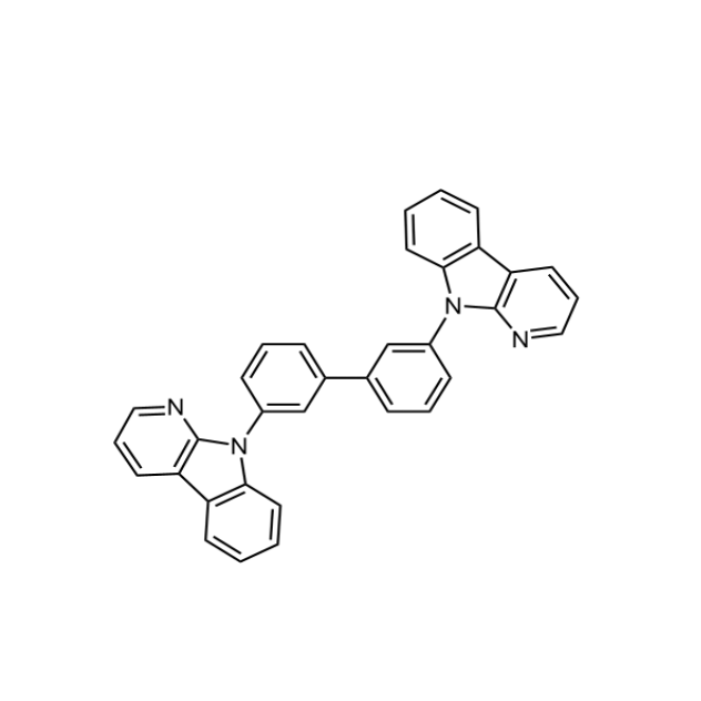 Chemical Structure of 3,3'-Di(9H-pyrido[2,3-b]-indol-9-yl)biphenyl