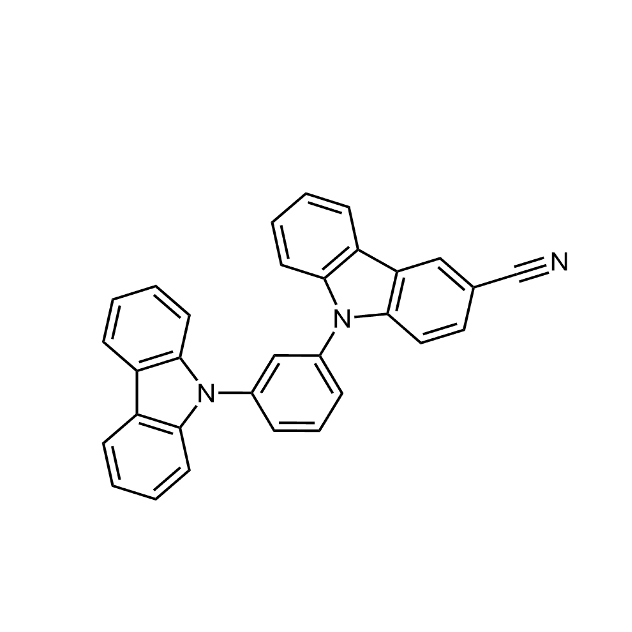 Chemical Structure of 9-(3-(9H-Carbazol-9-yl)phenyl)-9H-carbazole-3-carbonitrile